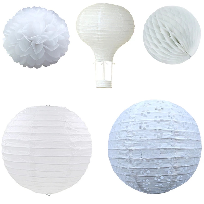 Confetti Balloon Set - 1pc White series Chinese paper lanterns
