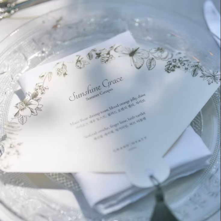 Wedding Supply Business - Custom Wedding Fan Card Dinner Menu