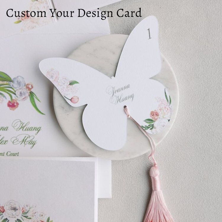 Custom Elegant Butterfly Menu  - Wedding Supply Business ulasan dan harga