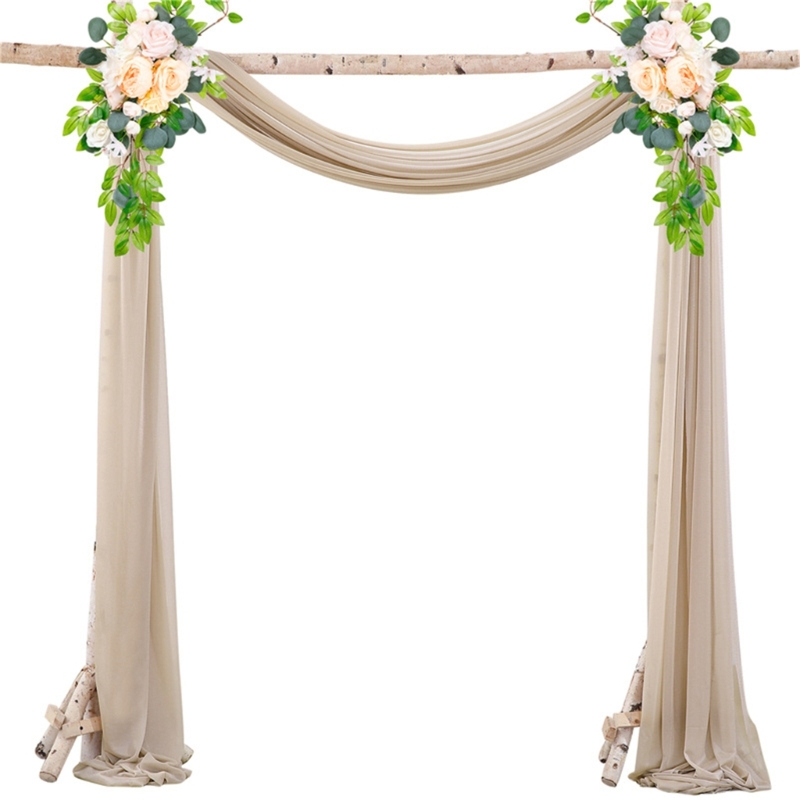 N7YF Romance Pearls Arch Backd - Wedding Backdrop Curtain ulasan dan harga