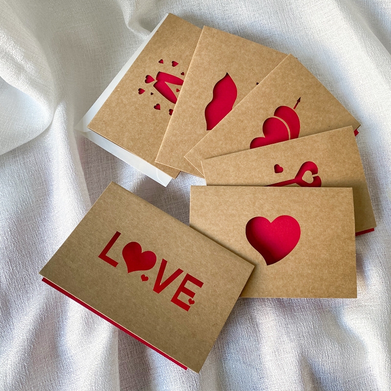 Love Gift Cards Red Kraft Pape - Wedding Supply Business ulasan dan harga