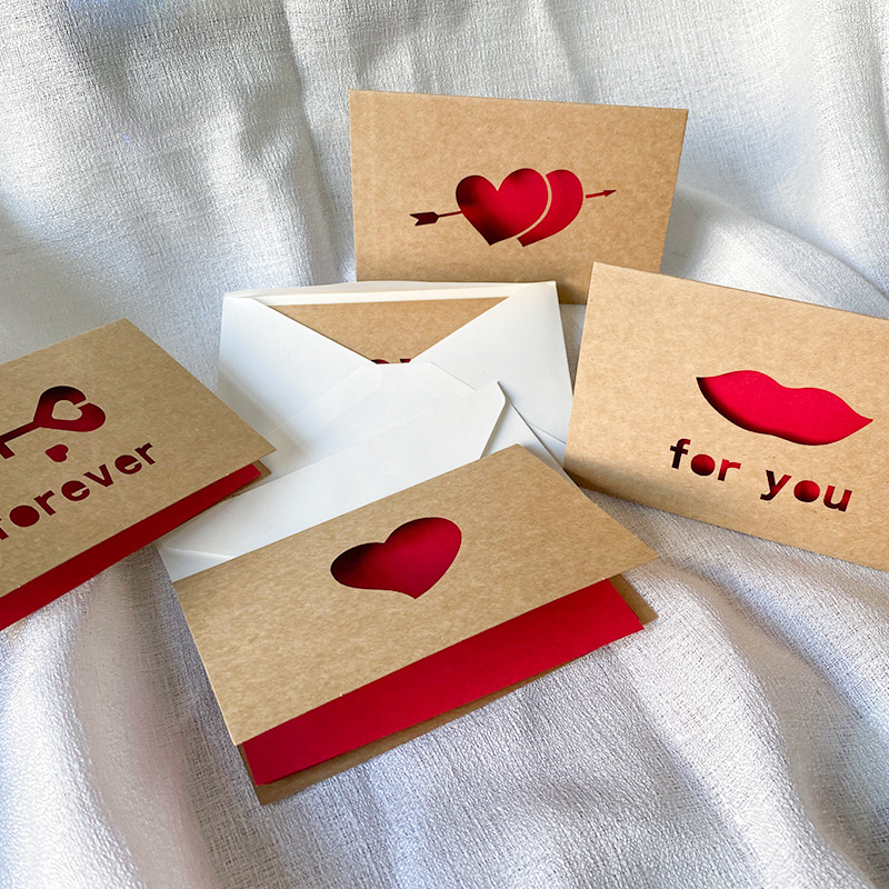 Love Gift Cards Red Kraft Pape - Wedding Supply Business ulasan dan harga
