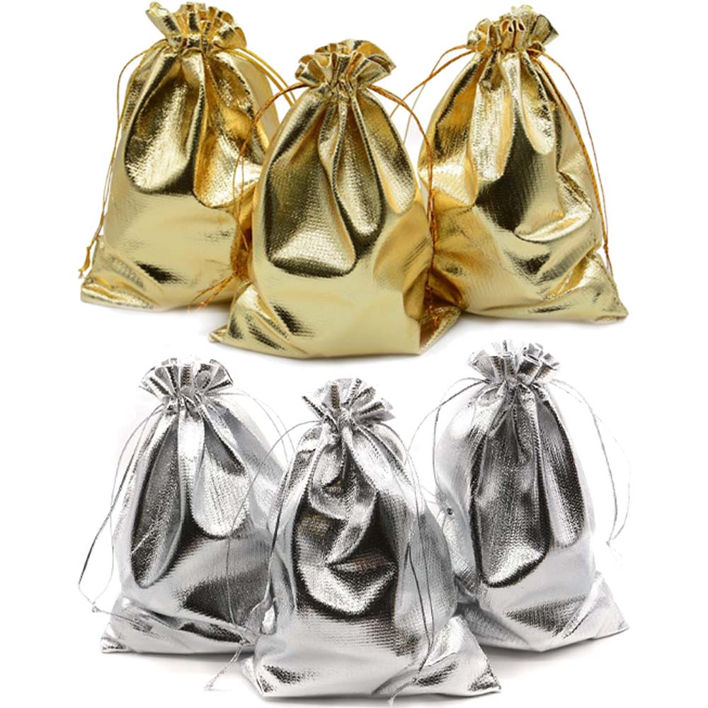 50Pcs Gold Silver Drawstring O - Wedding Supply Business ulasan dan harga