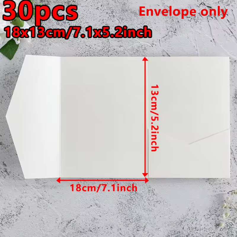 30pcs 18x13cm Green Envelopes  - Wedding Supply Business ulasan dan harga