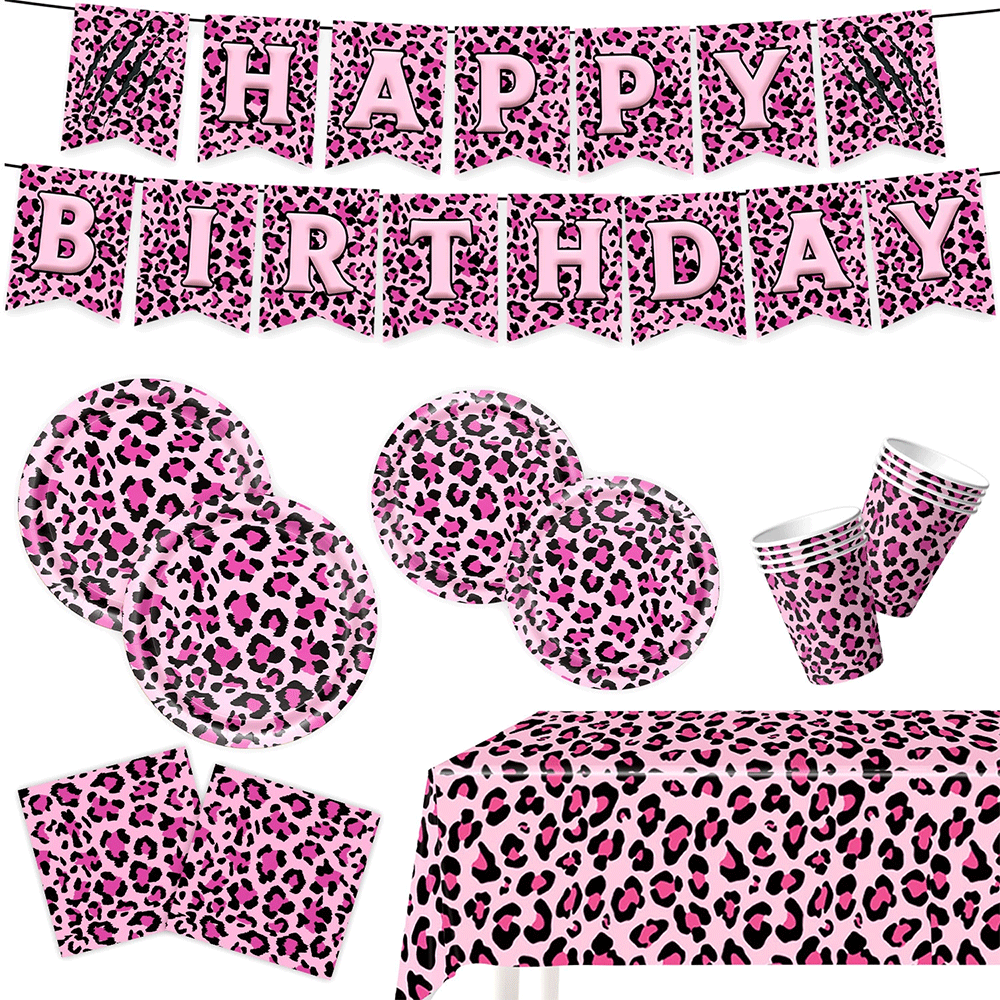 Pink Leopard Print Birthday Pa - Confetti Balloon Set ulasan dan harga