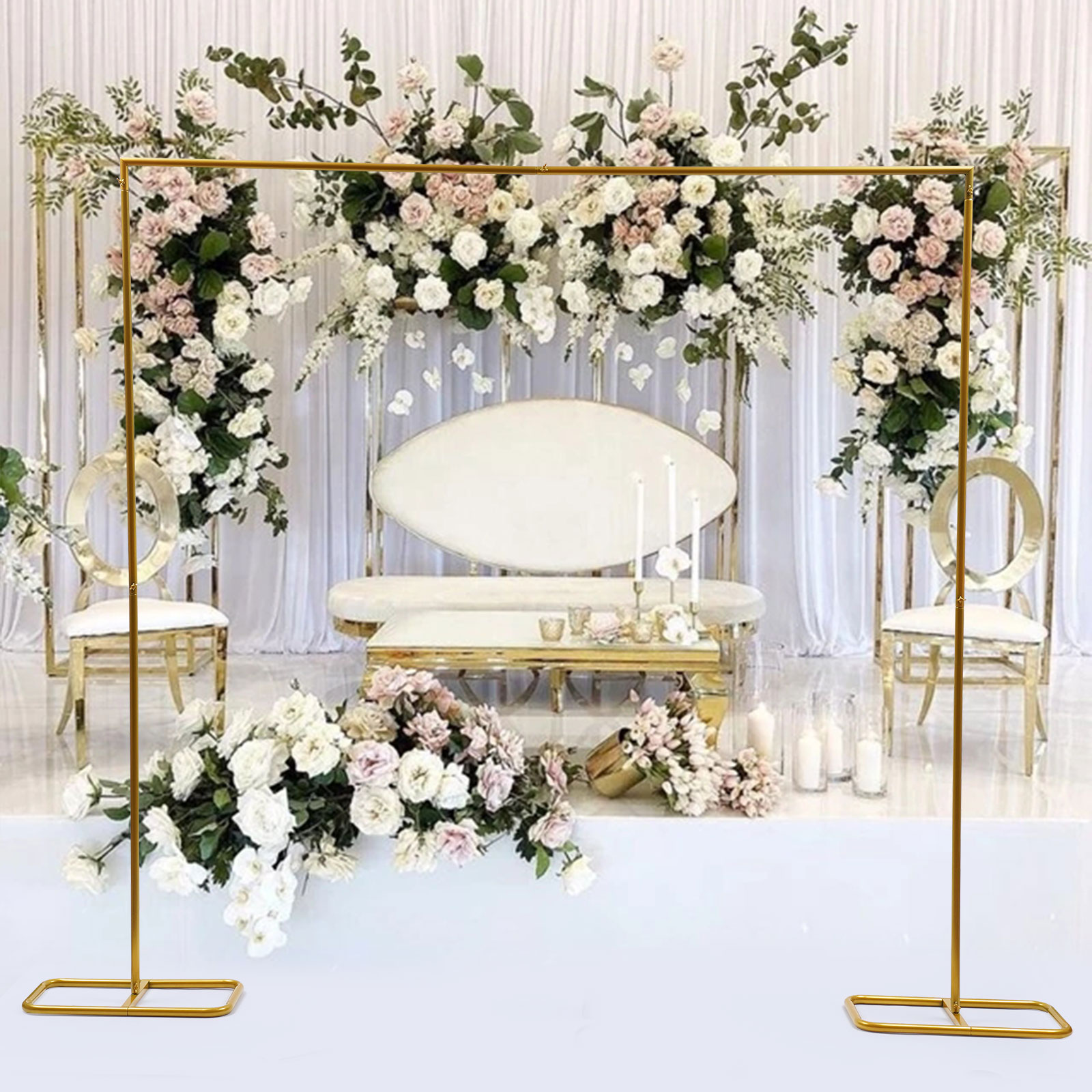 2.1x2m / 79x83inch Gold Weddin - Wedding Balloon Arch ulasan dan harga