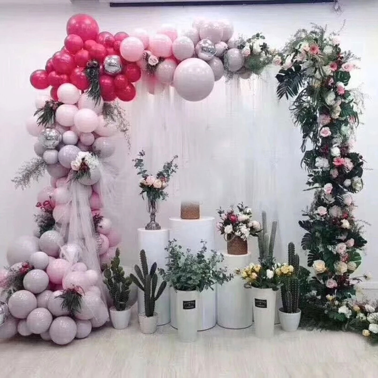 2.1x2m / 79x83inch Gold Weddin - Wedding Balloon Arch ulasan dan harga