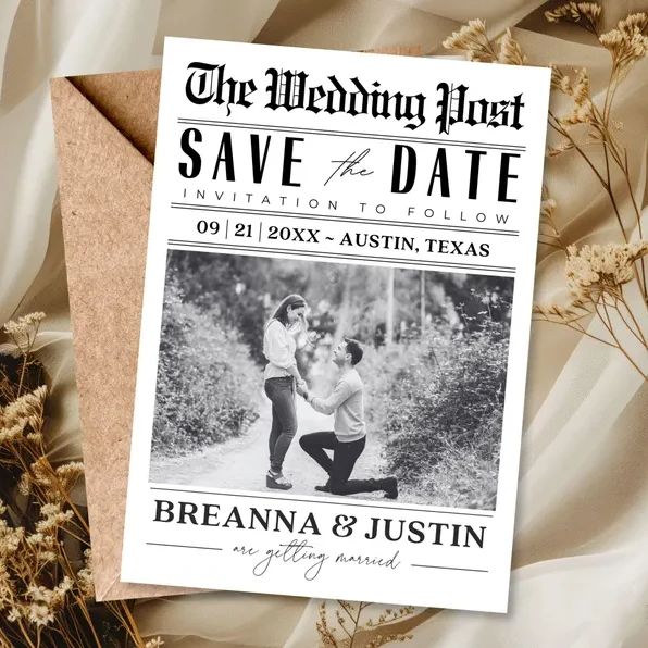 Custom Save The Date Photo New - Wedding Supply Business ulasan dan harga