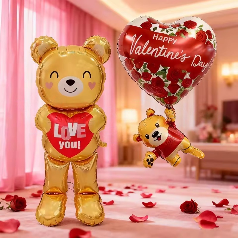 Large  60inch Standing Heart B - Confetti Balloon Set ulasan dan harga