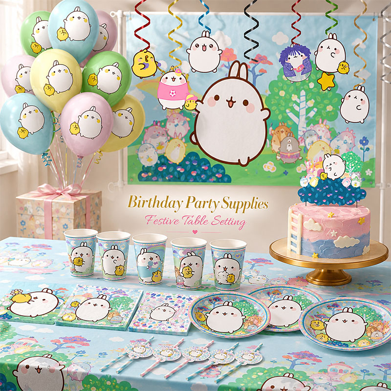 Molang Cartoon Themed Party Su - Confetti Balloon Set ulasan dan harga