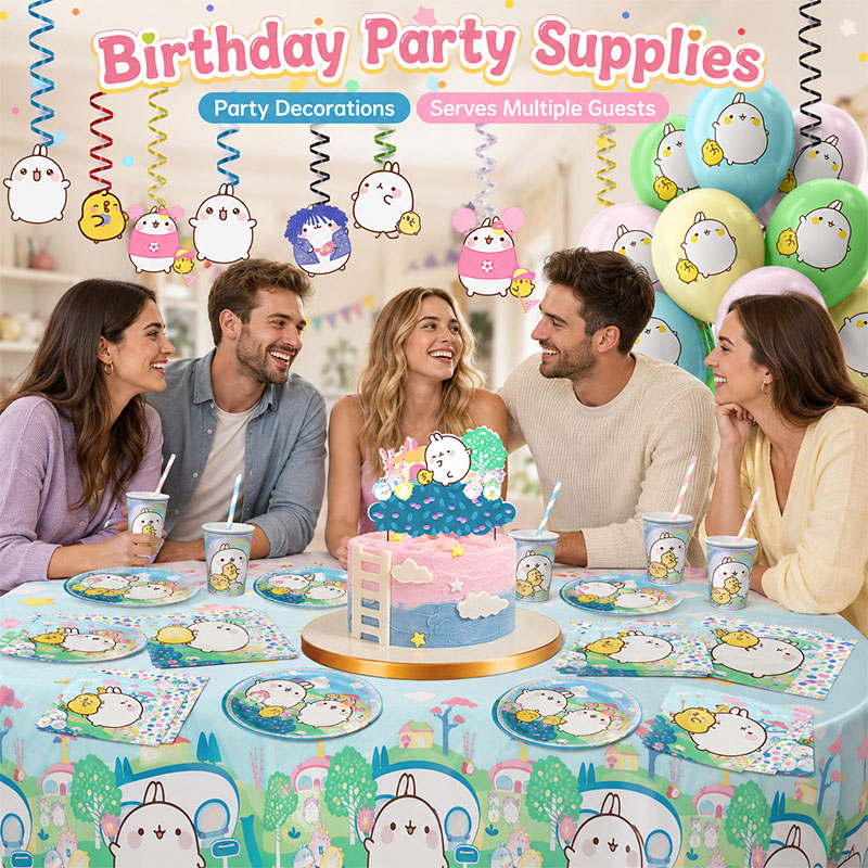 Molang Cartoon Themed Party Su - Confetti Balloon Set ulasan dan harga
