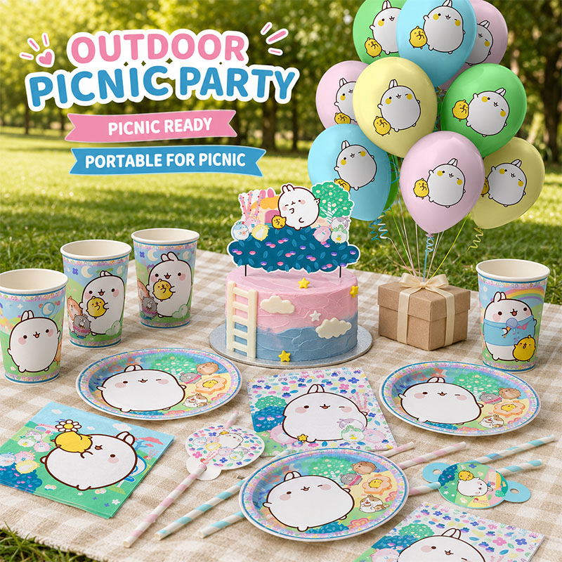 Molang Cartoon Themed Party Su - Confetti Balloon Set ulasan dan harga