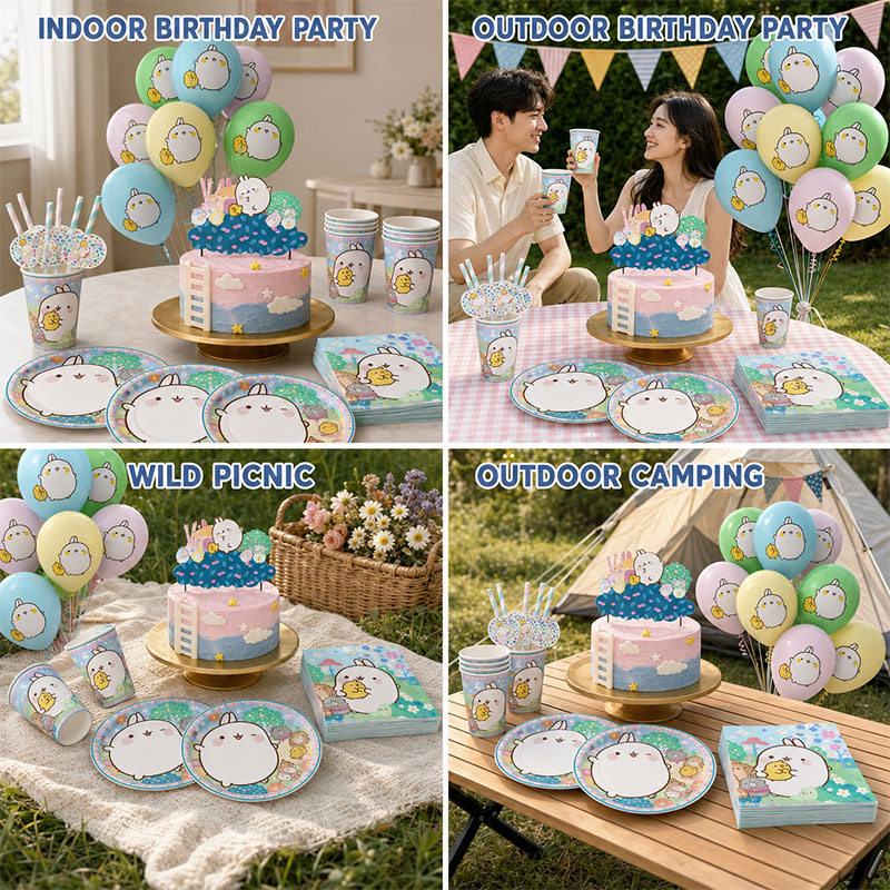 Molang Cartoon Themed Party Su - Confetti Balloon Set ulasan dan harga