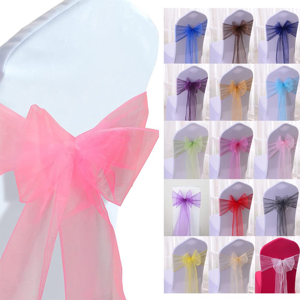 1pcs Organza Chairs Decoration - Chair Sash Organza ulasan dan harga