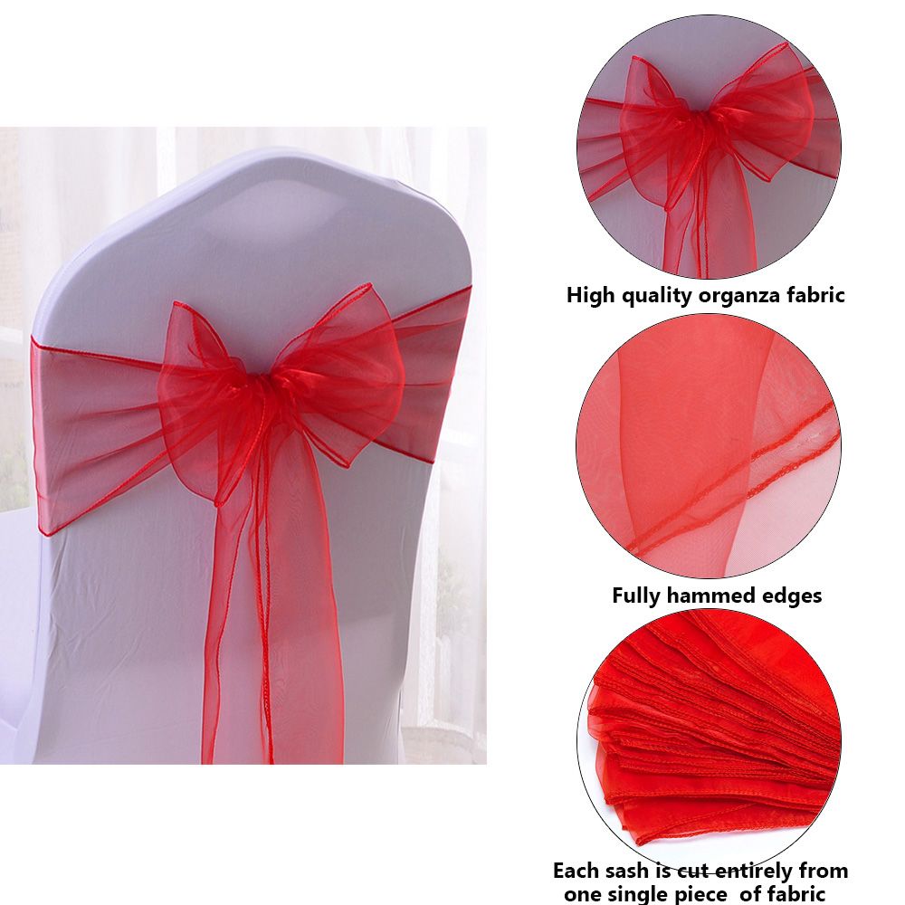 1pcs Organza Chairs Decoration - Chair Sash Organza ulasan dan harga
