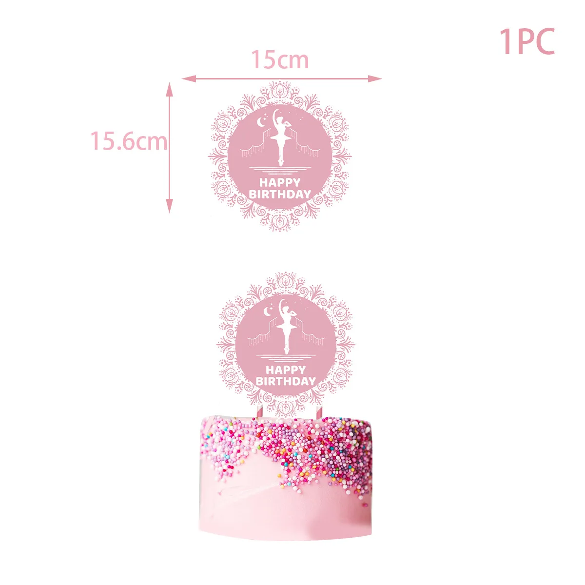 Pink Ballerina Ballet girl Hap - Confetti Balloon Set ulasan dan harga