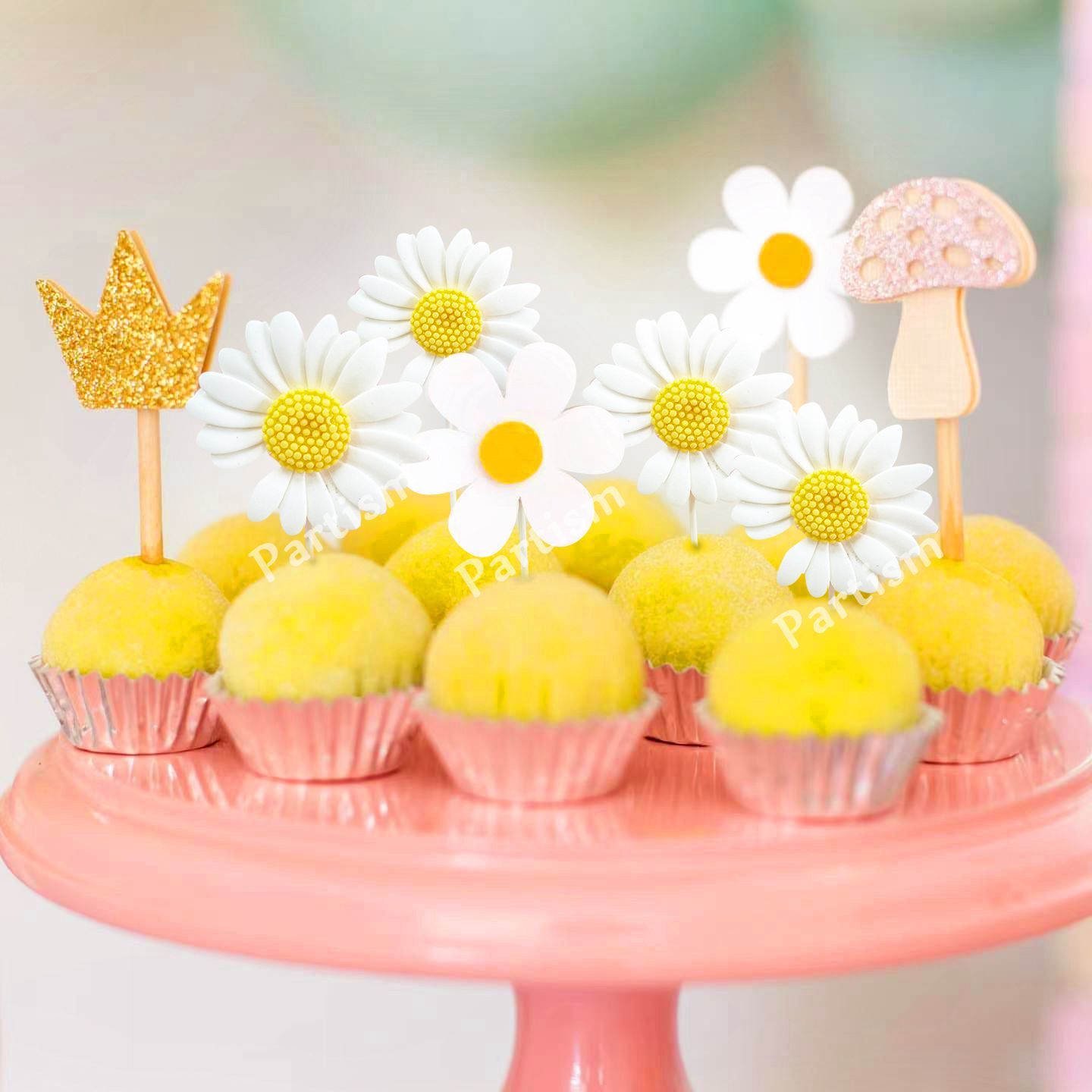 1set Resin Daisy Cake Topper M - Confetti Balloon Set ulasan dan harga