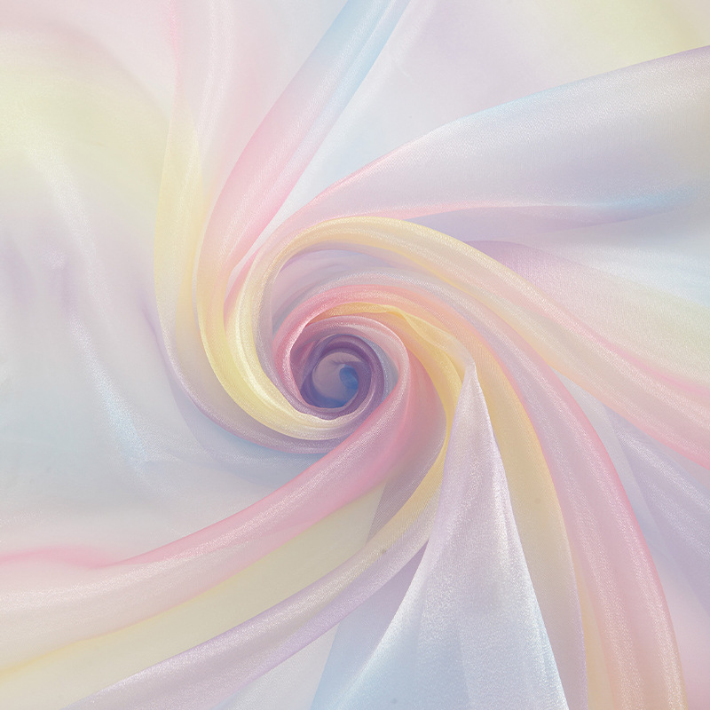 Dreamy Rainbow Gradient Organz - Wedding Backdrop Curtain ulasan dan harga