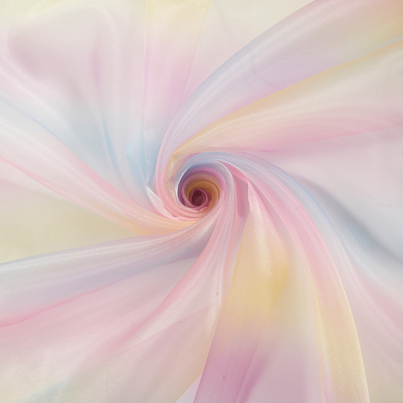 Dreamy Rainbow Gradient Organz - Wedding Backdrop Curtain ulasan dan harga