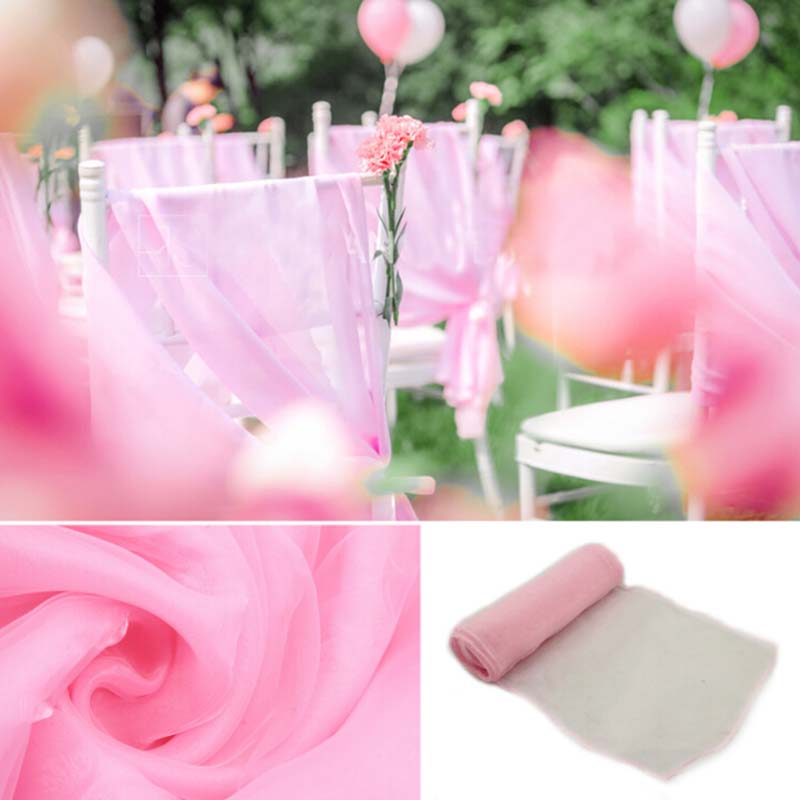 25Piece 18x275cm Wedding Organ - Chair Sash Organza ulasan dan harga