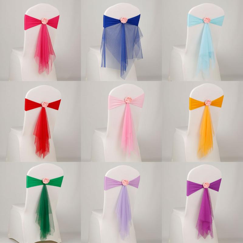 1 Pcs Organza Chair Sashes Flo - Chair Sash Organza ulasan dan harga