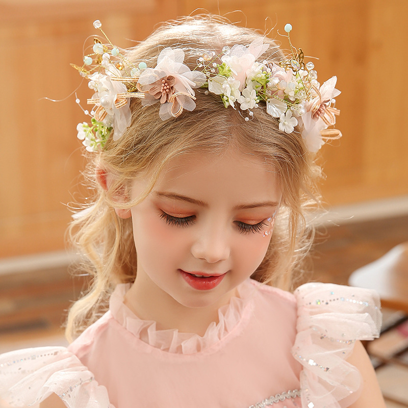 Women Girls Flower Headband Br - Wedding Arch Flower ulasan dan harga