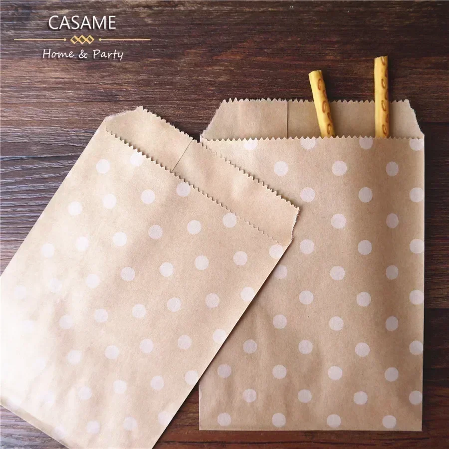 50pcs, 15x10cm Wave Dot Kraft  - Wedding Supply Business ulasan dan harga