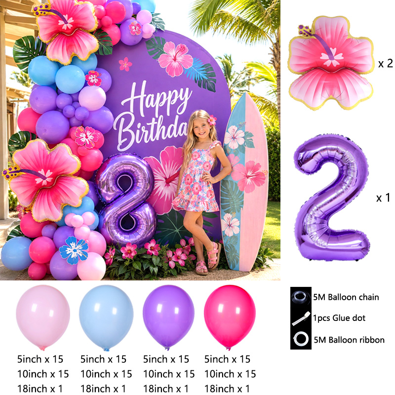 Hawaii Tropical Balloon Arch K - Wedding Day Supply Kit ulasan dan harga