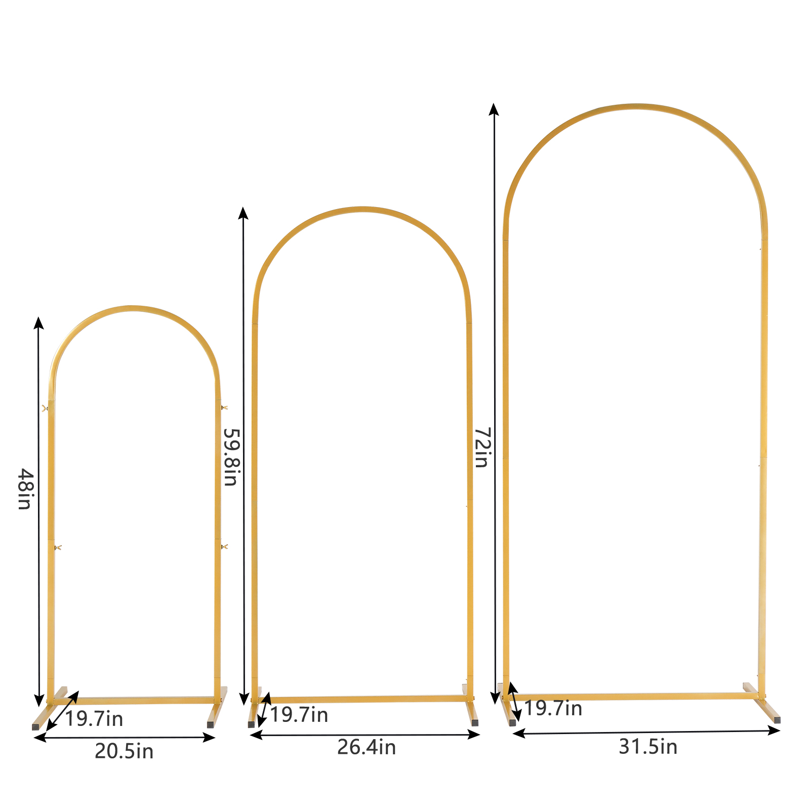 3Pack Golden Metal Arch Kits,  - Wedding Balloon Arch ulasan dan harga