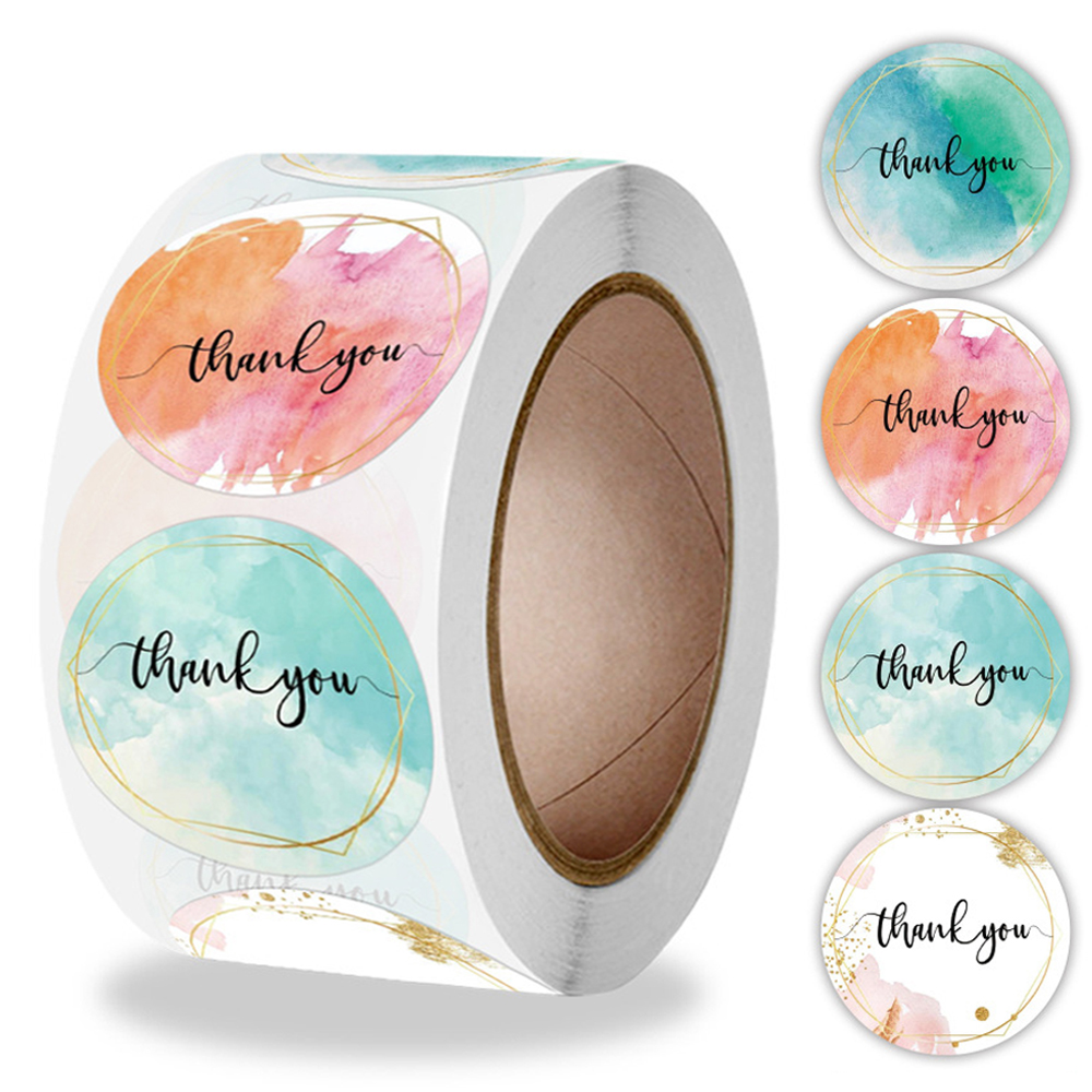 100-500 Pcs Thank You Stickers - Wedding Supply Business ulasan dan harga