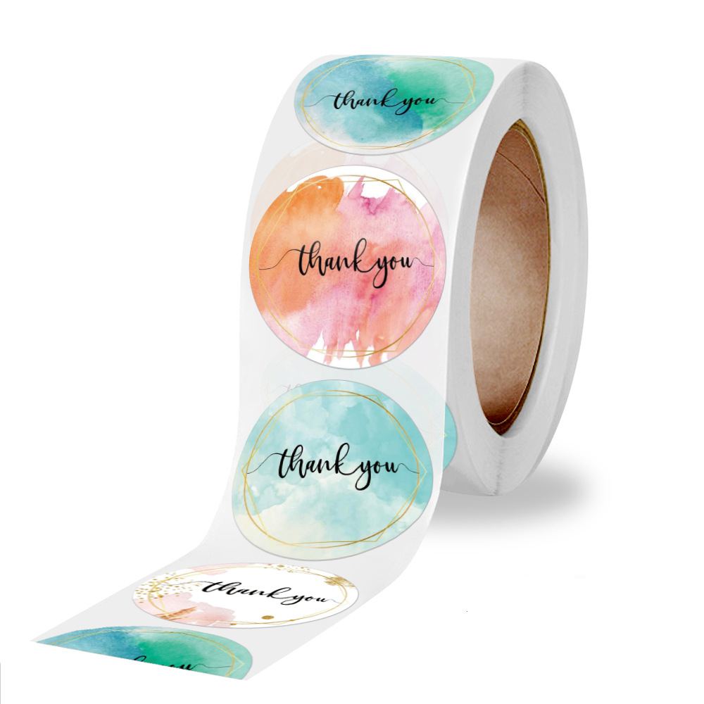 100-500 Pcs Thank You Stickers - Wedding Supply Business ulasan dan harga