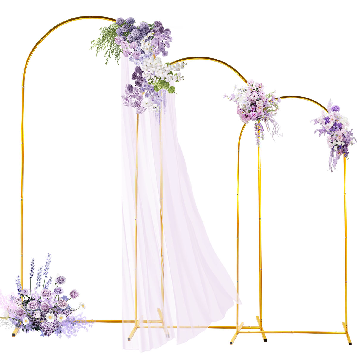 3Pack Golden Metal Arch Kits,  - Wedding Balloon Arch ulasan dan harga