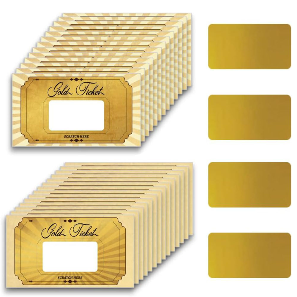 20 pcs Gold Scratch off Cards  - Wedding Supply Business ulasan dan harga