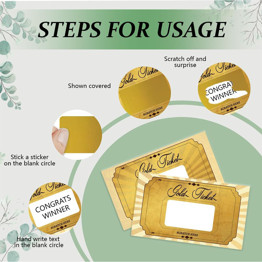 20 pcs Gold Scratch off Cards  - Wedding Supply Business ulasan dan harga