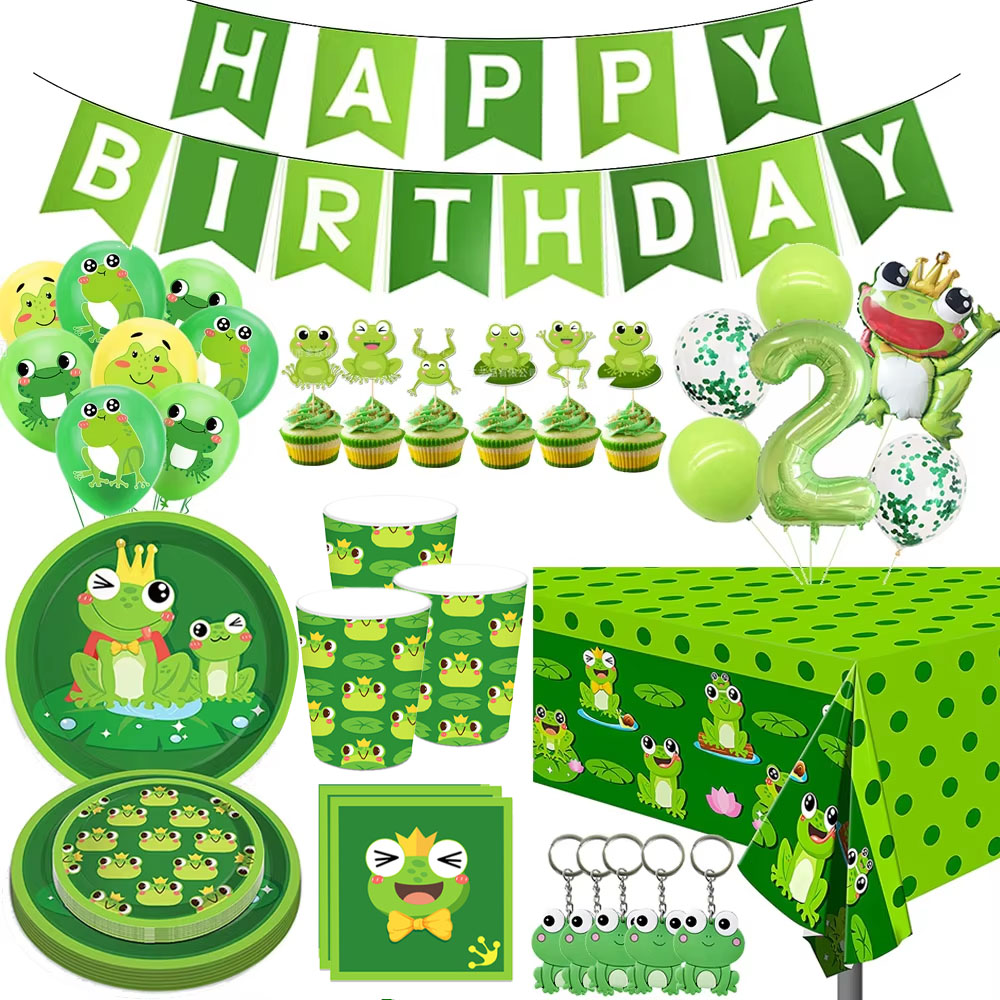 Frog Birthday Party Decoration - Confetti Balloon Set ulasan dan harga